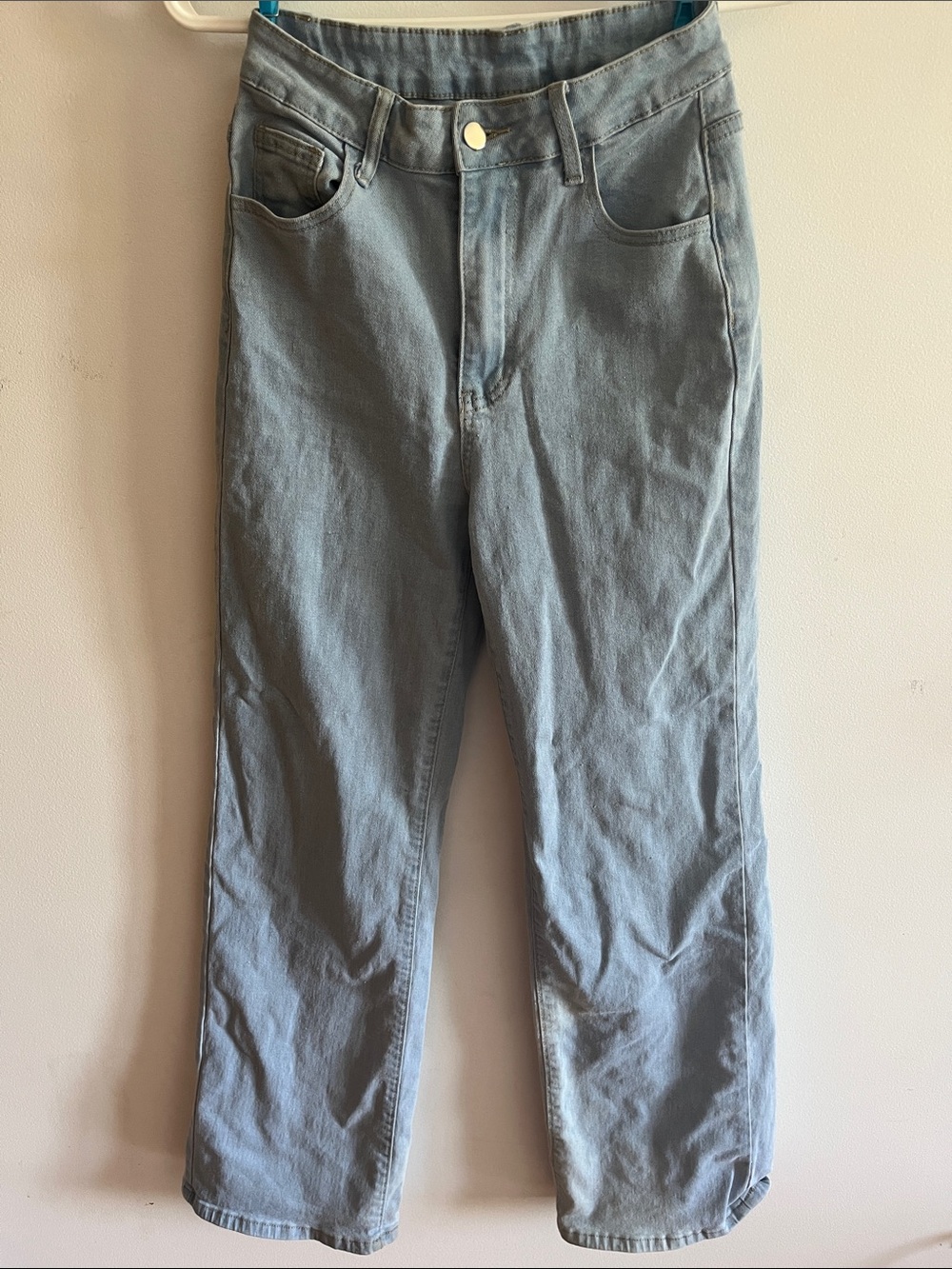 Classic Light Blue Straight Leg Jeans - Women's